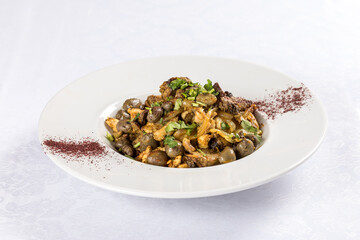 salad with mushrooms