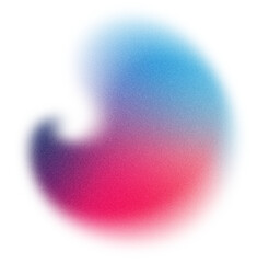 Gradient Abstract colorful fluid shape. Grain noise textured multicolor illustration.