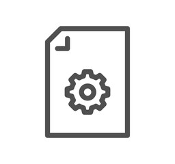Document flow management related icon outline and linear symbol.