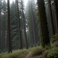 Fototapeta premium footpath in the woods