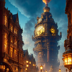 Fototapeta premium old town hall at night