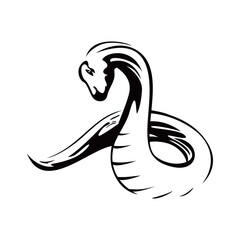 snake silhouette design. reptile animal sign and symbol.