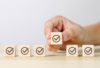 Election and voting. Vote. To-do list. Checklists, task lists, surveys, and assessment ideas. Select the check mark on the wooden block.	