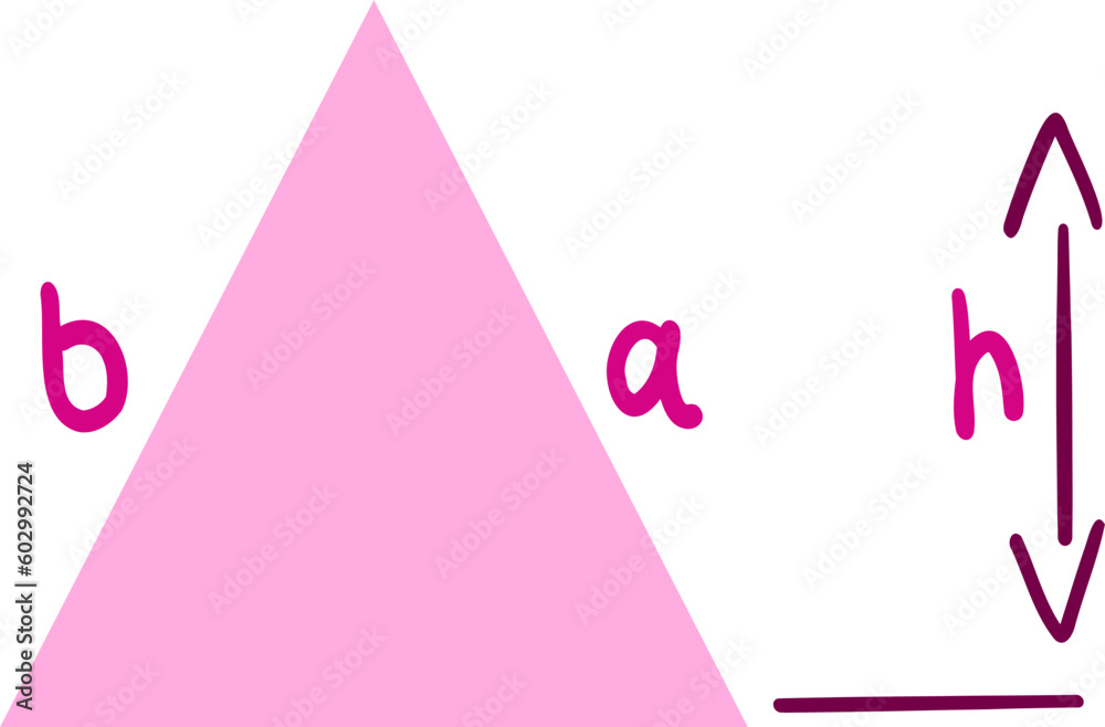 Poster pink geometric figure triangle with guides