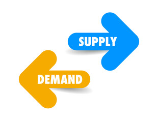 Trust and Mistrust Vector two colored arrows with shadow