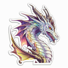 Dragon Illustration Sticker Generative AI