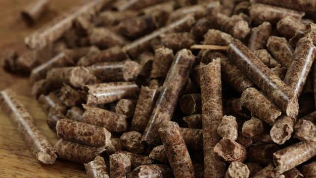 granul&eacute;s de chauffage en gros plan