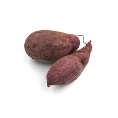 Purple sweet potato isolated in a white backgound