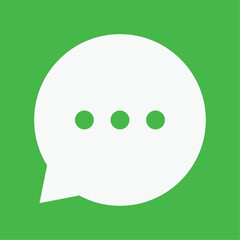 green speech bubble icon vector design