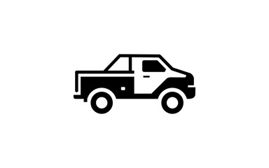 CAR symbol with silhouette style for logo template, sign and brand.