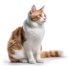 Cat isolated on white background. Generative AI