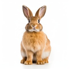 Fototapeta premium Rabbit isolated on white background. Generative AI