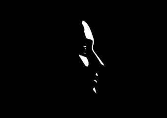 visage de profil entre ombre et lumière © Sophie Animes