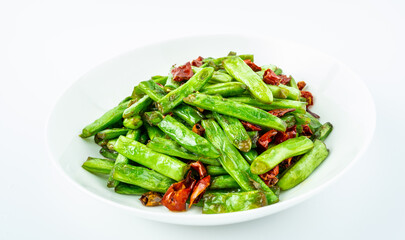 Chinese Sichuan Cuisine Dish Stir-Fried Kidney Beans