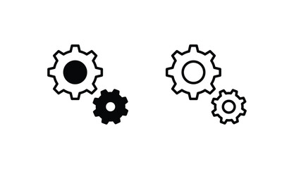 Setting icon design with white background stock illustration