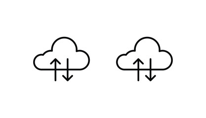 Cloud Data icon design with white background stock illustration
