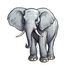 Fototapeta na wymiar elephant character sticker