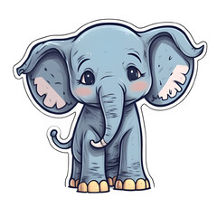 elephant character sticker