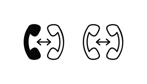 Call Forword icon design with white background stock illustration