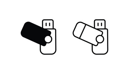Fototapeta na wymiar Flash Drive icon design with white background stock illustration
