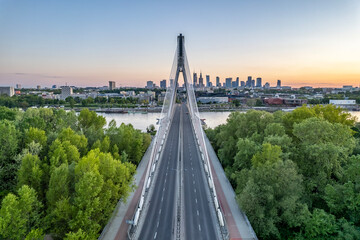 Fototapeta Warsaw, Poland - view of the city. obraz