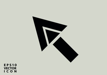 arrow up flat icon. Isolated on white. Upload icon. Upgrade sign. North pointing arrow. Arrow icon in trendy style.