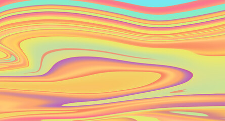 abstract colorful background with smooth lines in pink, yellow and blue