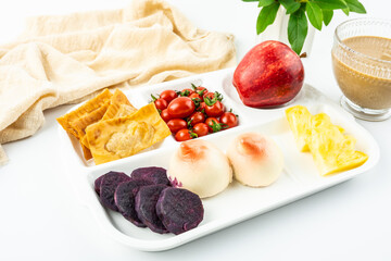 Nutritionally balanced delicious breakfast and coffee