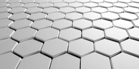 Naklejka premium Geometry hexagon background. Futuristic white wall. Abstract background
