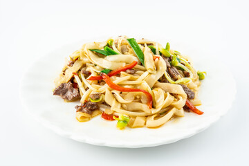 A plate of delicious fried rice noodles