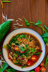 thai food papaya salad som tum