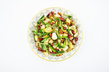 A plate of Hunan home-cooked stir-fried buckwheat pork