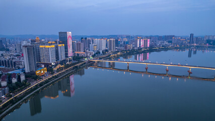 Fototapeta na wymiar Cityscape of Zhuzhou, China