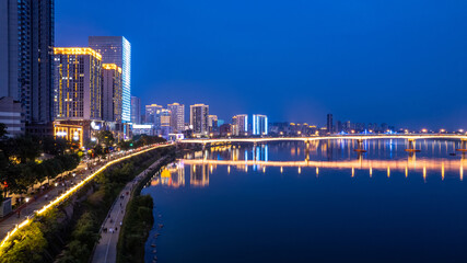 Fototapeta na wymiar China Zhuzhou city night view