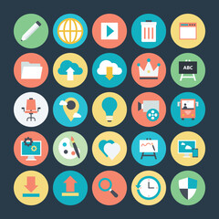 Fototapeta premium Pack of Designing and Development Flat Icons