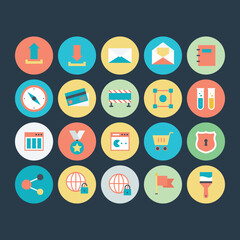 Set of Flat Style Web Icons

