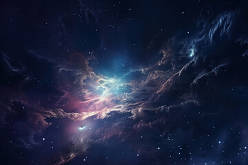 Obraz na płótnie Canvas Cosmic galaxy outer space abstract background concept