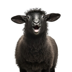 black sheep on a transparant background, PNG, Generative Ai