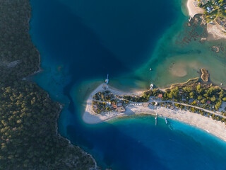 Kabak Valley, Kumburnu.-Oludeniz Beach Drone Photo, Fethiye Mugla Turkey	