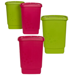 plastic cups bucket basin isolated background﻿