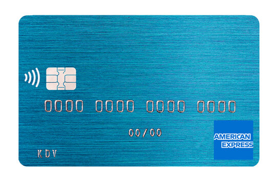  American Express Credit  Debit card closeup for design purpose
