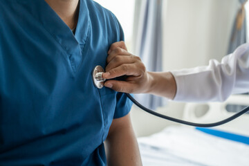 Patient meet doctor or psychologist consulting about fertility treatment for infertility, or...