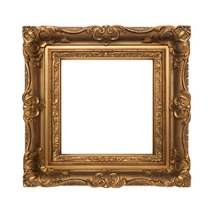 Square gold frame with ornament