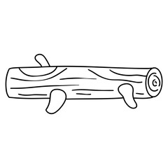 a piece of wood camping, Summer Camping Element, Summer Illustration