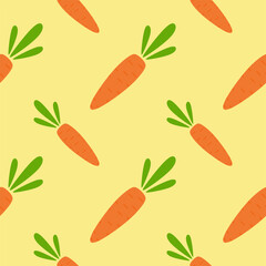 carrot seamless pattern vector illustration