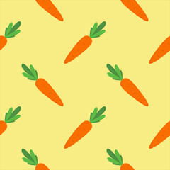 carrot seamless pattern vector illustration
