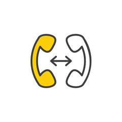 Call Forword icon design with white background stock illustration