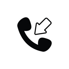 Incoming Call icon design with white background stock illustration