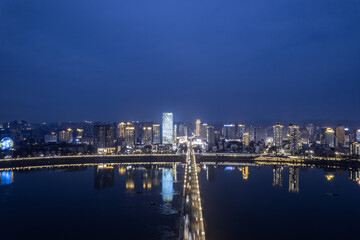 Obraz na płótnie Canvas China Zhuzhou city night view