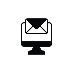 Mail icon design with white background stock illustration